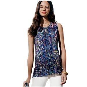 Cabi Stained Glass Keyhole Blouse Tank